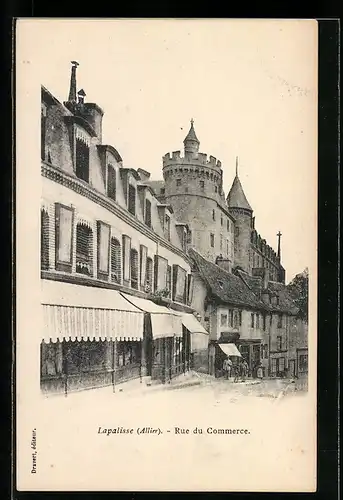 AK Lapalisse, Rue du Commerce, Strassenpartie