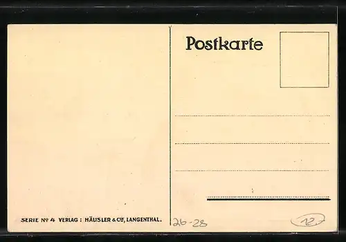 Künstler-AK Langenthal, Marktgasse