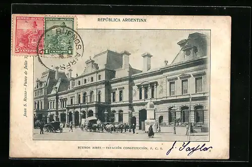 AK Buenos Aires, Estacion Constitucion, Bahnhof