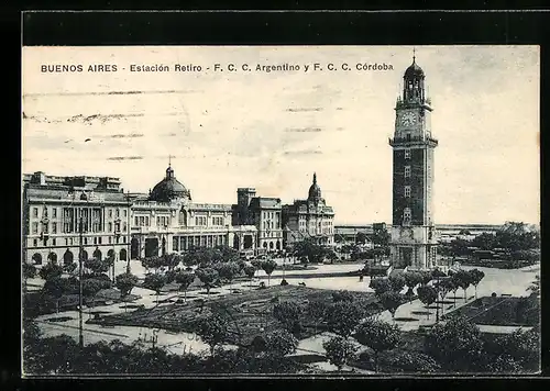 AK Buenos Aires, Estacion Retiro, Bahnhof