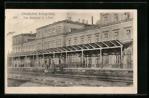 AK Libau, Motiv vom Bahnhof