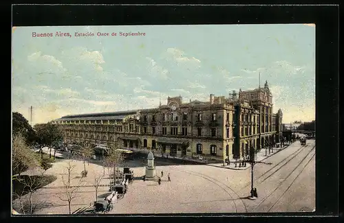 AK Buenos Aires, Estacion Once de Septiembre, Bahnhof