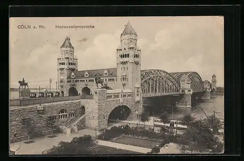 AK Köln / Rhein, Hohenzollernbrücke