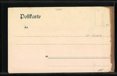 AK Karlsruhe, Marktplatz mit Kaiserstrassse und Strassenbahnen