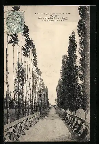 AK Bayet, Route des Grottes de Bayet et pont sur la Sioule