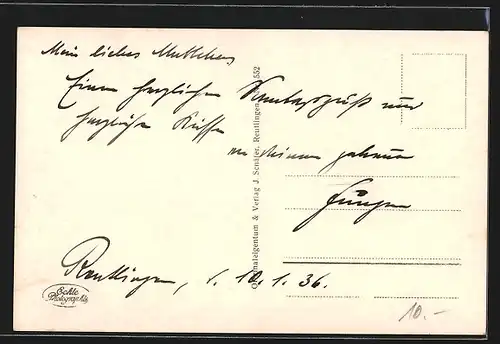 AK Reutlingen, Technikum, Strassenansicht