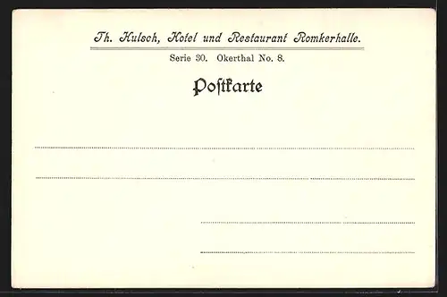 Passepartout-AK Okerthal, Forellensprung im Okerthal, Libellen