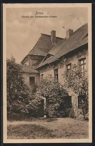 AK Zittau, Garten des Dornspacher Hauses