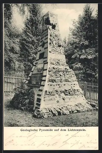 AK Honau, Geologische Pyramide auf dem Lichtenstein