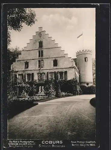 Foto-AK NPG Nr. 1337: Neue Photographische Gesellschaft: Coburg, Schloss Rosenau