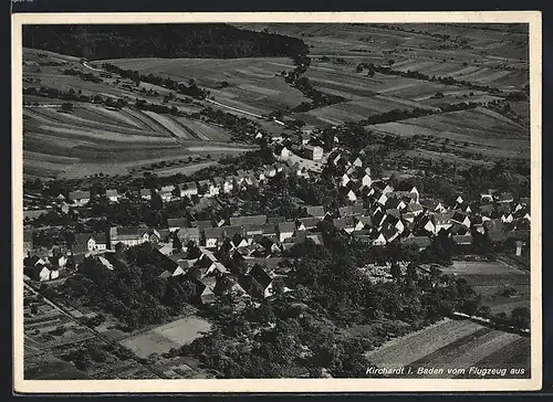 AK Kirchardt i. Baden, Teilansicht, Fliegeraufnahme