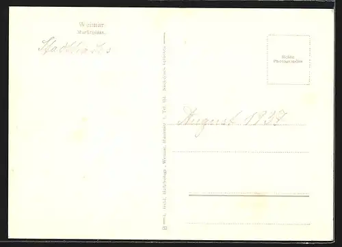 AK Weimar, Marktplatz