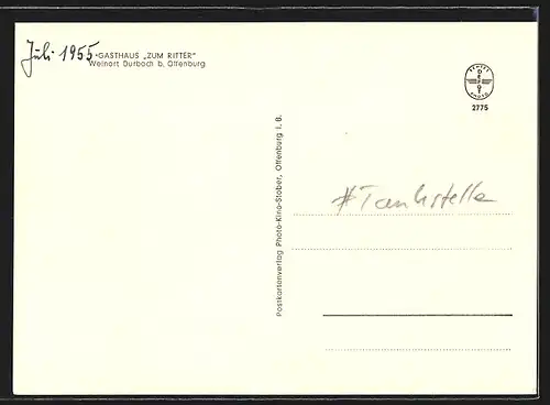 AK Durbach, Gasthaus zum Ritter