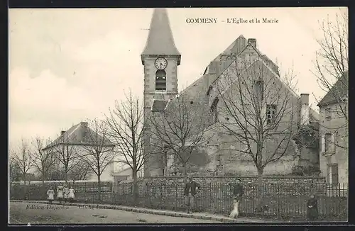 AK Commeny, L`Eglise et la Mairie