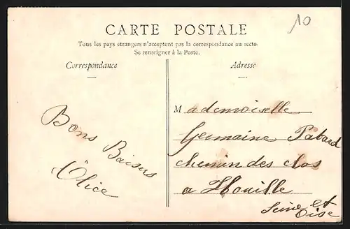 AK Mesnil-Aubry, La Mare mit Kindern