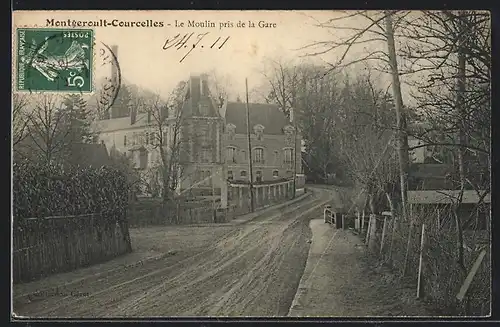 AK Montgeroult-Courcelles, Le Moulin pris de la Gare