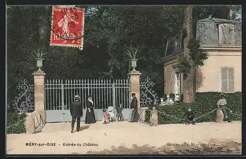 AK Méry-sur-Oise, Entree du Chateau