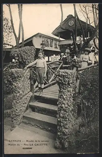 AK Sannois, Moulin de la terrasse, Maison du Père la Galette