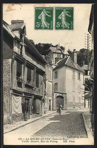 AK La Roche-Guyon, Vieille Maison, Rue de Poissy