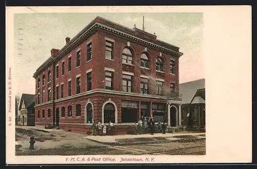 AK Johnstown, NY, Post Office & Y. M. C. A.