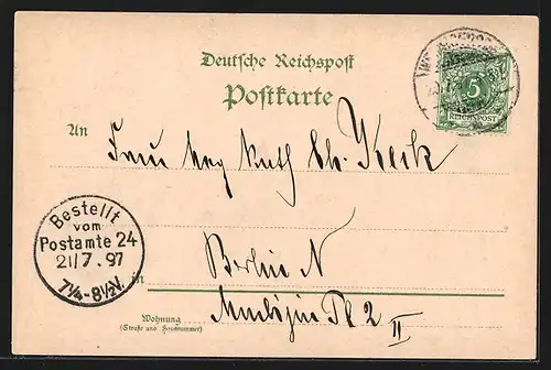 Lithographie Wernigerode, Rathaus, Altes Haus, Ortsansicht