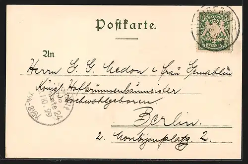 Lithographie Nürnberg, Schöner-brunnen, Teilansicht, mit Wappen