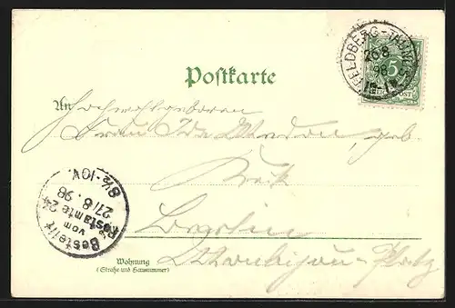 Lithographie Grosser Feldberg / Taunus, Hotel, Panorama