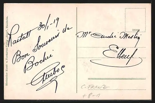 AK Rastatt, Partie an der Oberen Stauschleuse, Brauerei C. Franz