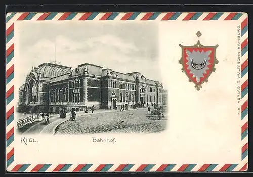 Präge-AK Kiel, Bahnhof, Wappen