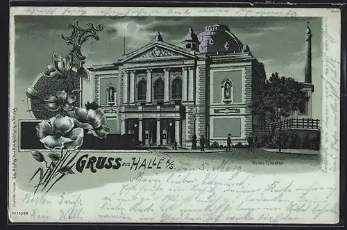 Mondschein-Lithographie Halle a. S., Am Neuen Theater