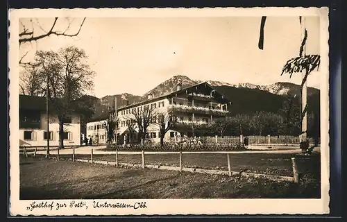 AK Unterwössen-Obb., Gasthof zur Post