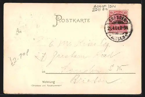 Passepartout-AK Dresden-Loschwitz, Drahtseilbahn mit Blick auf Häuser, Wappen