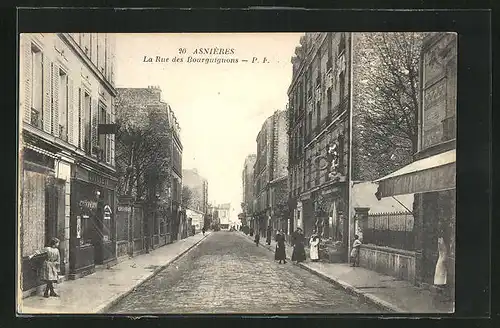 AK Asnieres, la Rue des Bourguignons