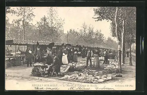 AK Neuilly-sur-Seine, Le Marché de l`Avenue de Neuilly