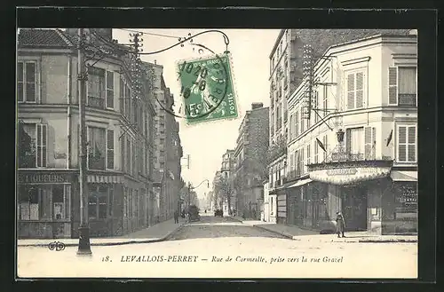 AK Levallois-Perret, Rue de Cormeille, prise vers la rue Gravel