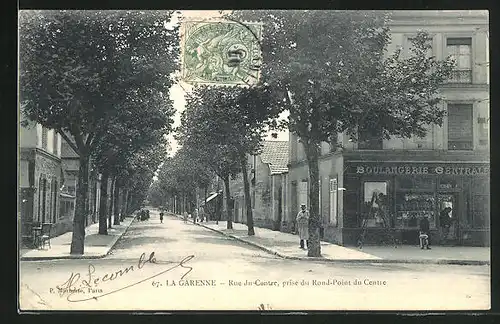 AK La Garenne, Rue du Contre, prise du Rond-Point du Centre