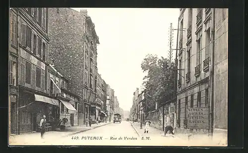 AK Puteaux, Rue de Verdun, E.M.