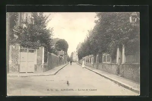AK Asnières, Blick in die Rue de Chanzy