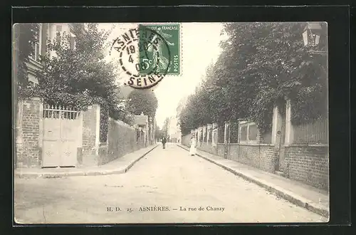 AK Asnières, Blick in die Rue de Chanzy