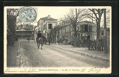 AK Sceaux-Robinson, La Rue de Malabry