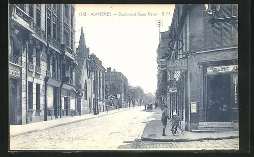 AK Asniéres, Boulevard Saint-Denis