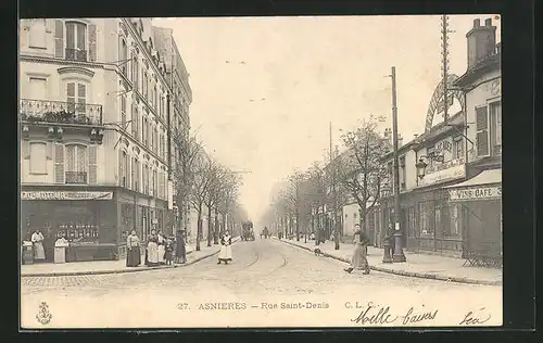 AK Asniéres, Rue Saint-Denis