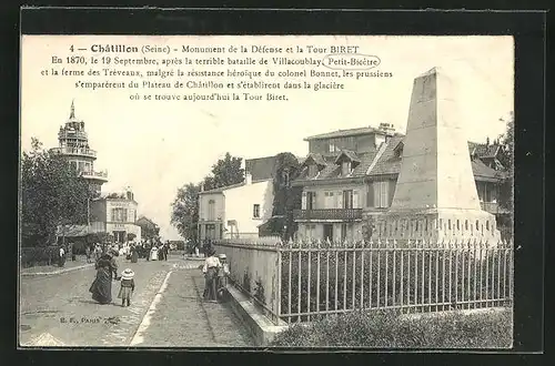 AK Chatillon, Monument de la Defense et la Tour Biret