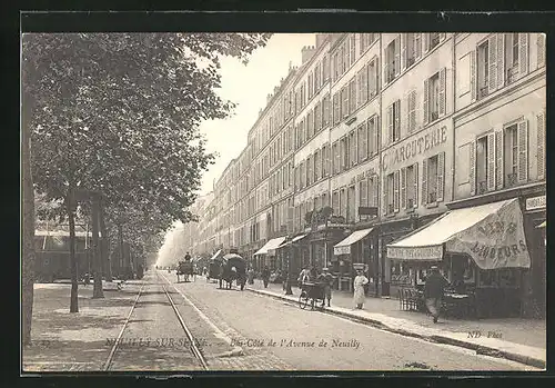 AK Neuilly-sur-Seine, Bas-Cote de l'Avenue de Neuilly