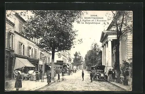 AK Montrouge, L'Eglise et l'Avenue de la République