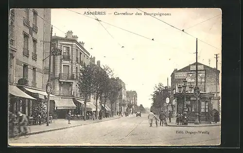 AK Asnières, Carrefour des Bourguignons