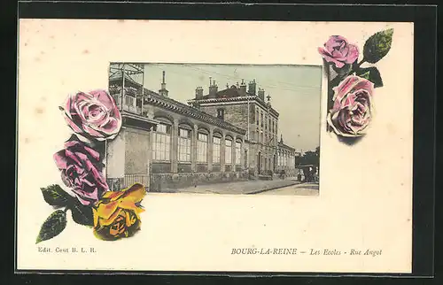 AK Bourg-la-Reine, Les Ecoles, Rue Angot, Rosen