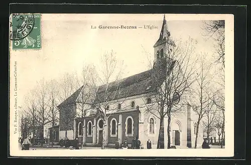 AK La Garenne-Bezons, L`Eglise, Blick zur Kirche