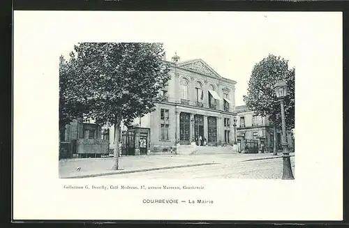 AK Courbevoie, La Mairie, Blick auf das Rathaus