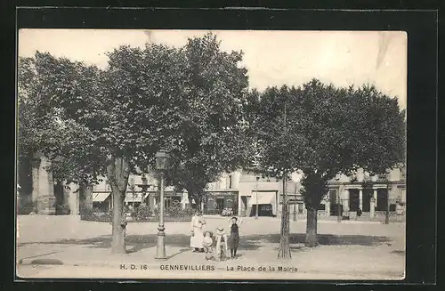 AK Gennevilliers, La Place de la Mairie